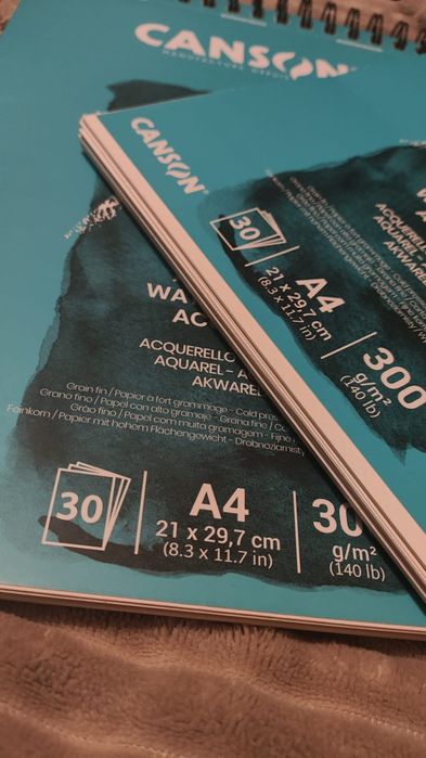 2 blocos XL A4 canson de aquarela