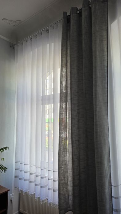 Firany z kryształkami i cyrkoniami