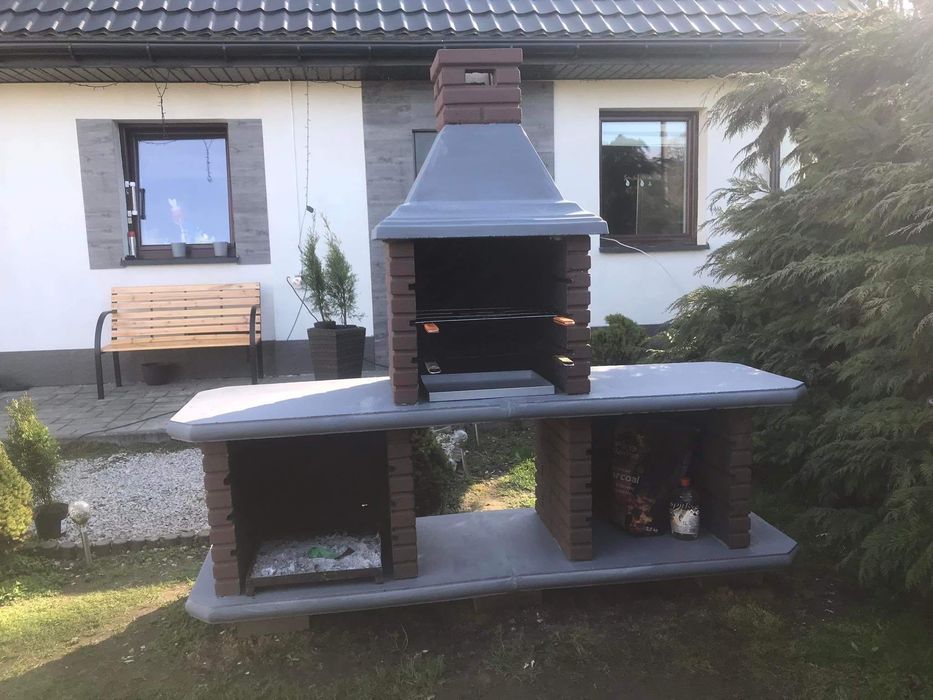 Solidny grill betonowy - nowoczesny design, trwała konstrukcja