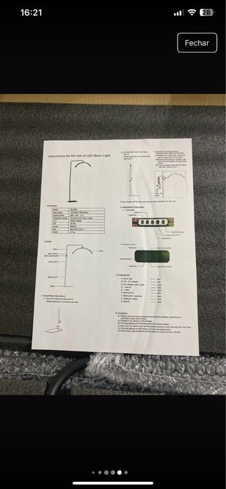 Ring light meia lua preta nova