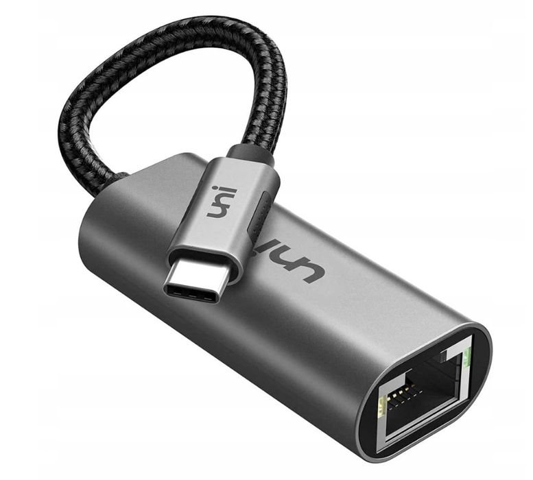 Adapter Przejściówka UNI USB C na Ethernet RJ45