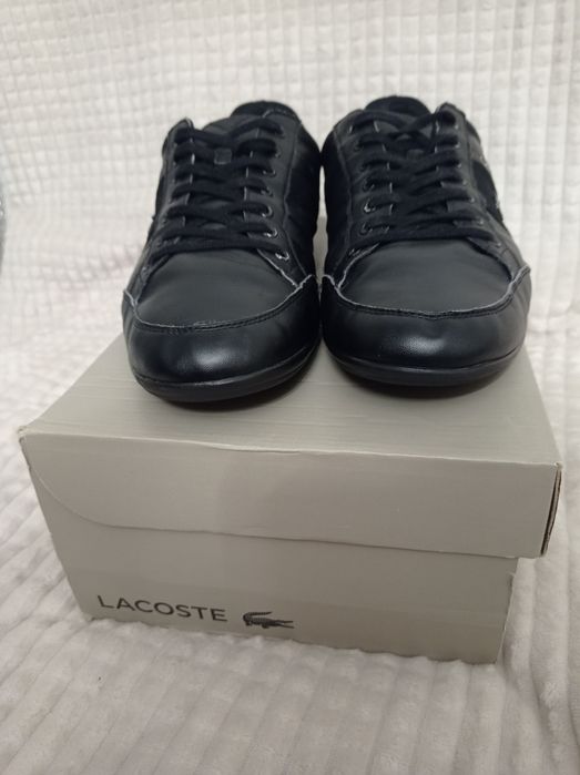 Buty Lacoste Chaymon rozmiar 44,5 czarne skóra skórzane sneakersy supe