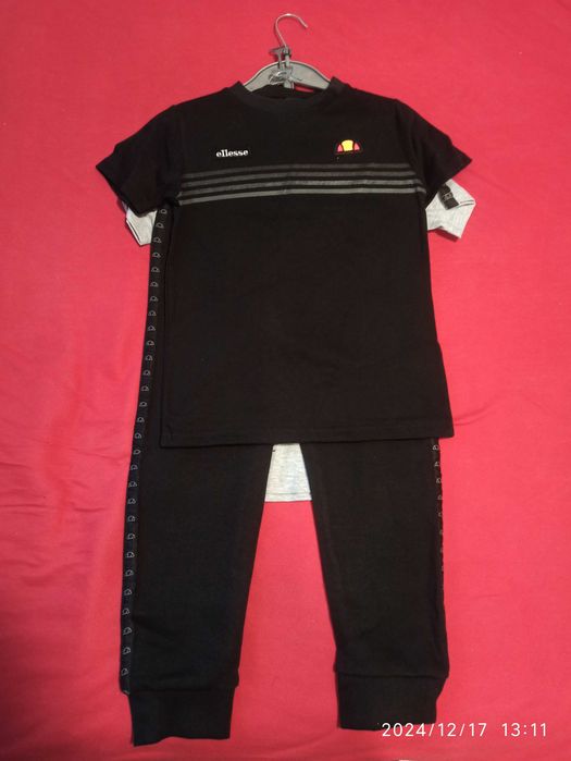 Komplet chłopięcy Ellesse spodnie dresowe 2xT-shirt 116/122 Nowy