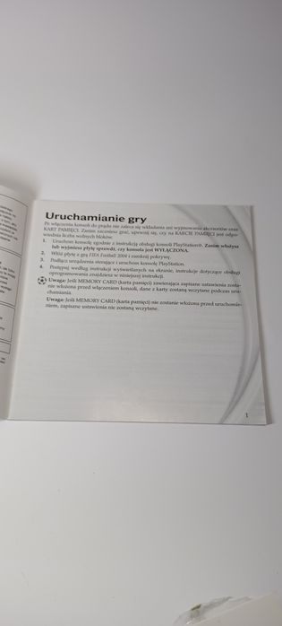 FIFA Football 2004 Polska Dystrybucja manual instrukcja książeczka ps1