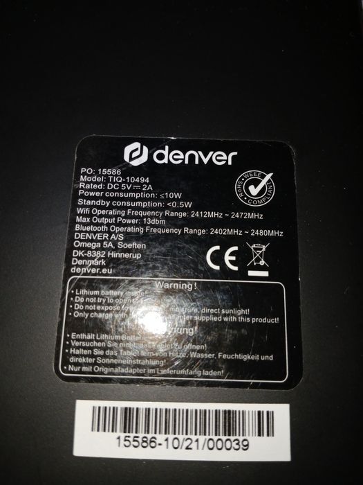 Планшет 10"не рабочий