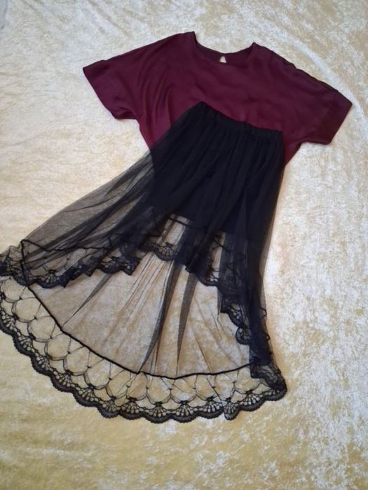 Ажурна спідниця чорна