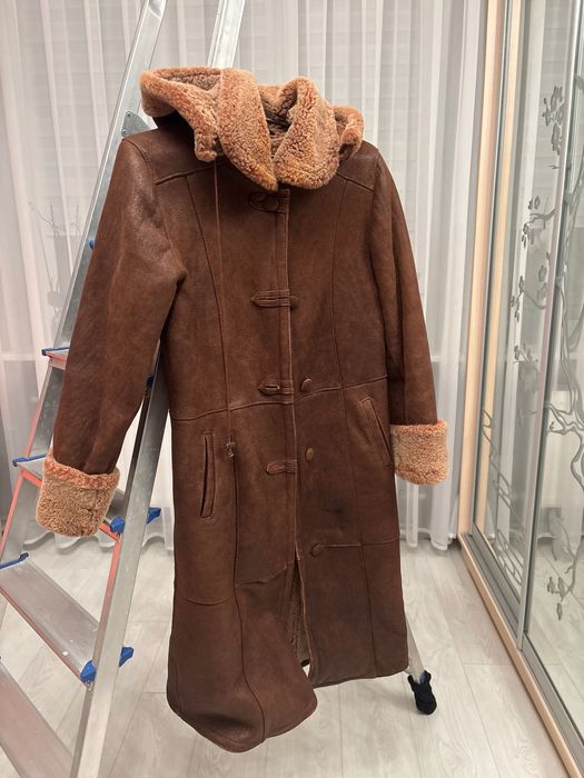 Натуральна шкіряна дубленка на натуральній овчині