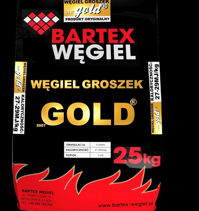 Węgiel Groszek Bartex Gold, Węgiel Kostka, Węgiel Orzech, Pelet
