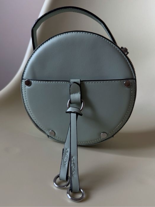 Кругла сумка-бочка оливкова