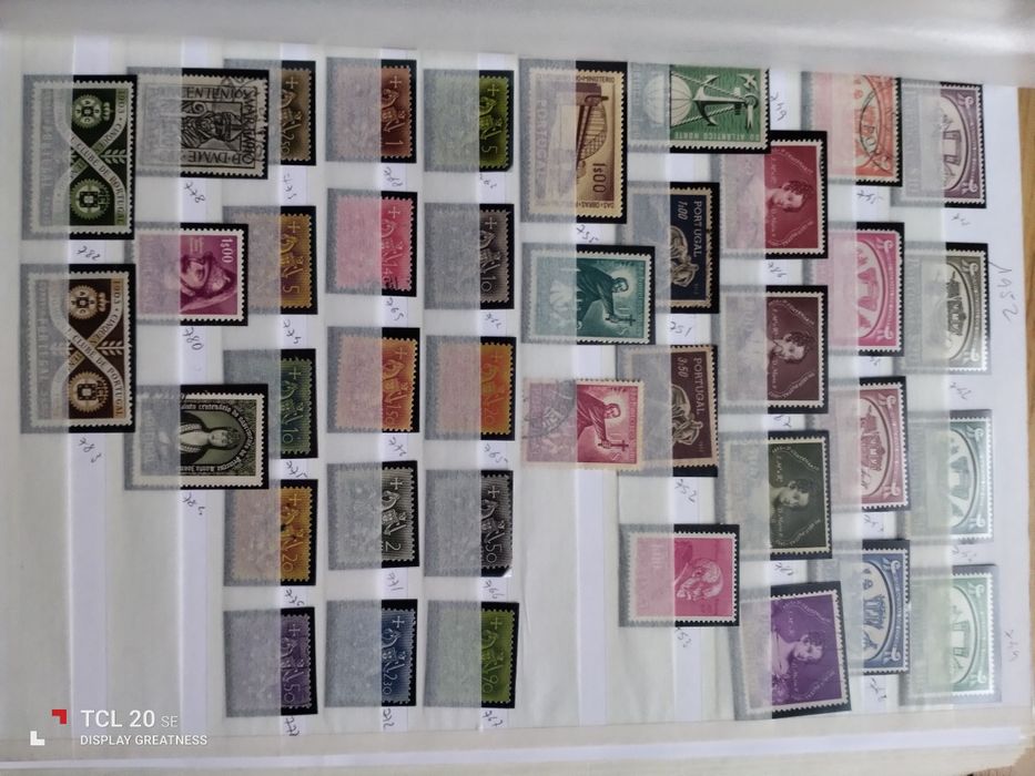 Filatelia -selos de Portugal. Anos de 1952 a 1957