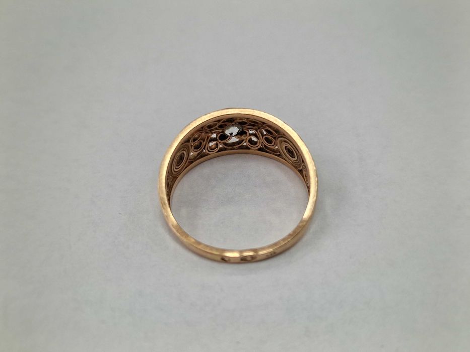 Złoty pierścionek damski/ 585/ 2.54 gram/ R13/ Kraków 1963-86