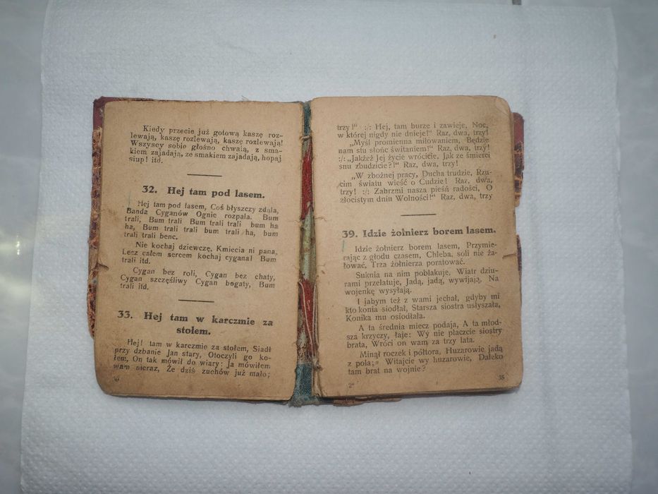 Stary śpiewnik wojskowy ok 1920 rok