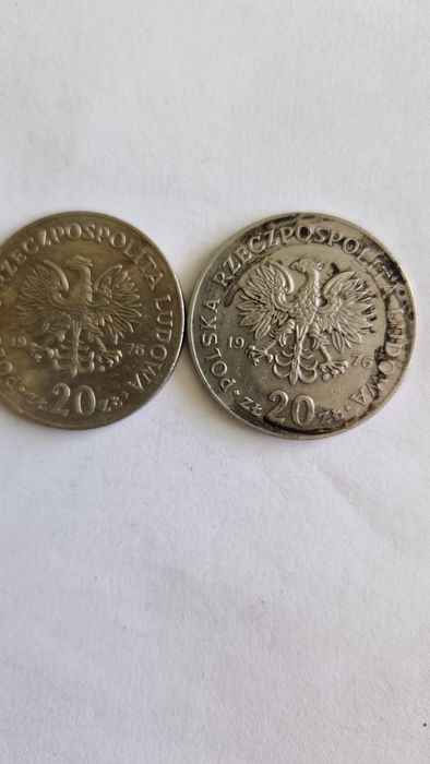 Monety 20 zł. z 1976 Marceli Nowotko