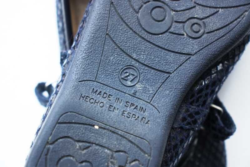 Sapatos azuis tira com velcro MODA INFANTIL T.27