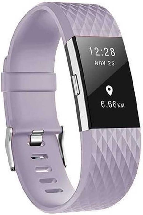 Pasek do smartbanda FITBIT CHARGE 2 rozm. S silikon jasno fioletowy