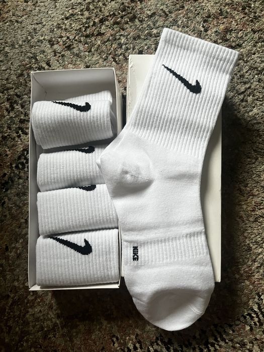 Białe skarpetki Nike 5 par long tube