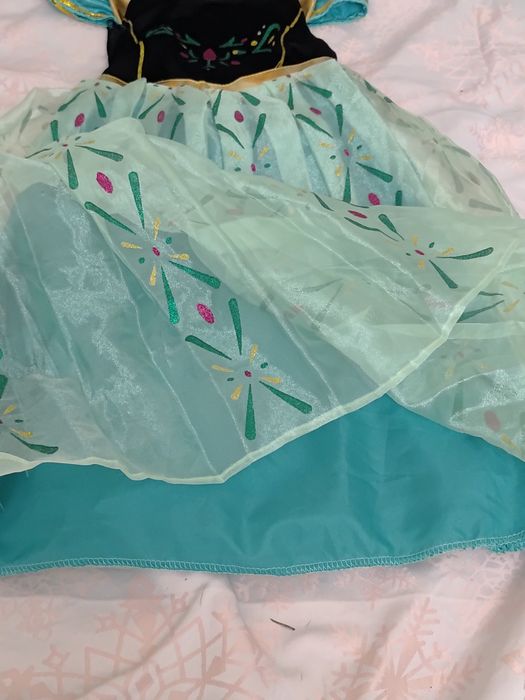 Strój przebranie kraina lodu księżniczka Anna 2 części rozmiar 140