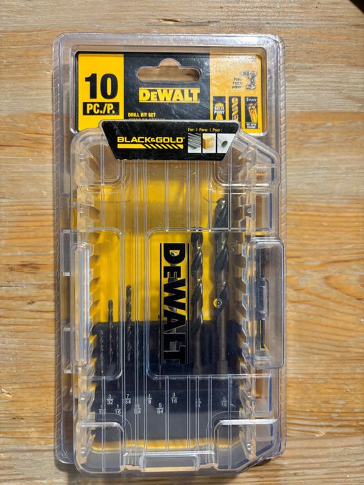 Dewalt nowe wiertła 10 sztuk, do metalu i drewna USA