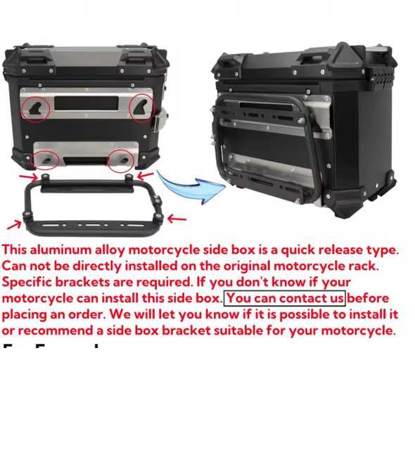 NOWE Aluminiowe kufry boczne do motocykla motocyklowe 38L