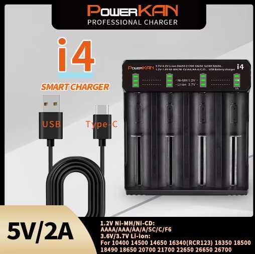 Зарядное устройство PowerKan I4 для Li-Ion Ni-Mh/Ni-Cd АКБ на 4 канала