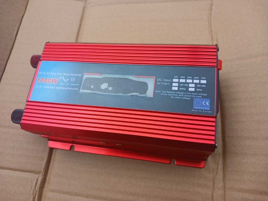 Инвертор 12V > 220V  1000W (ступенчатая синусоида)