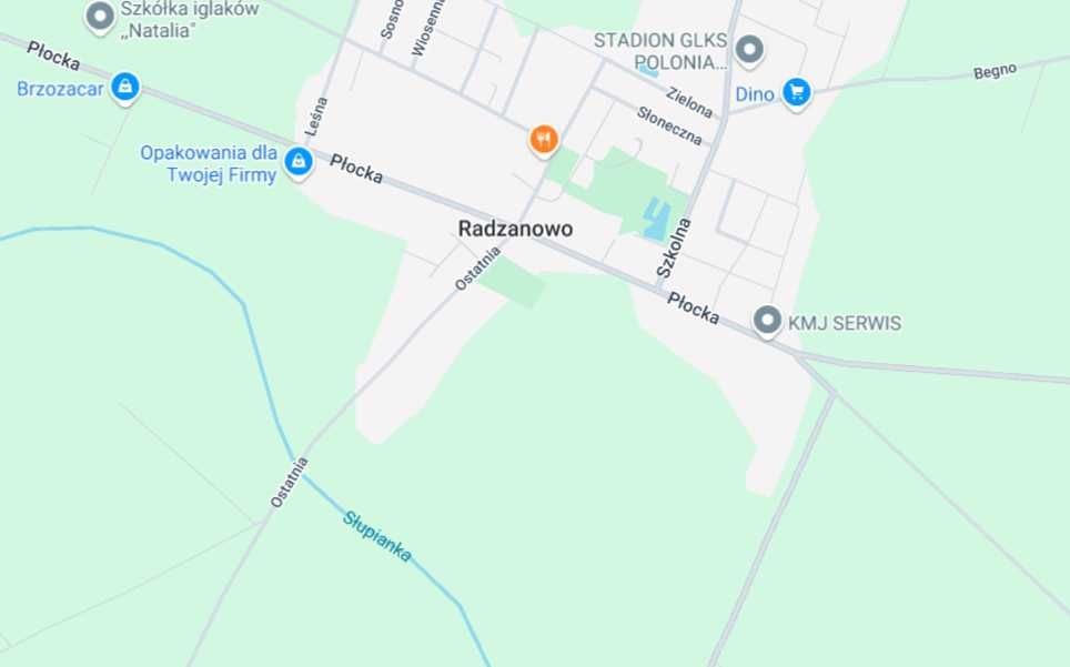 Działki budowlane w Radzanowie