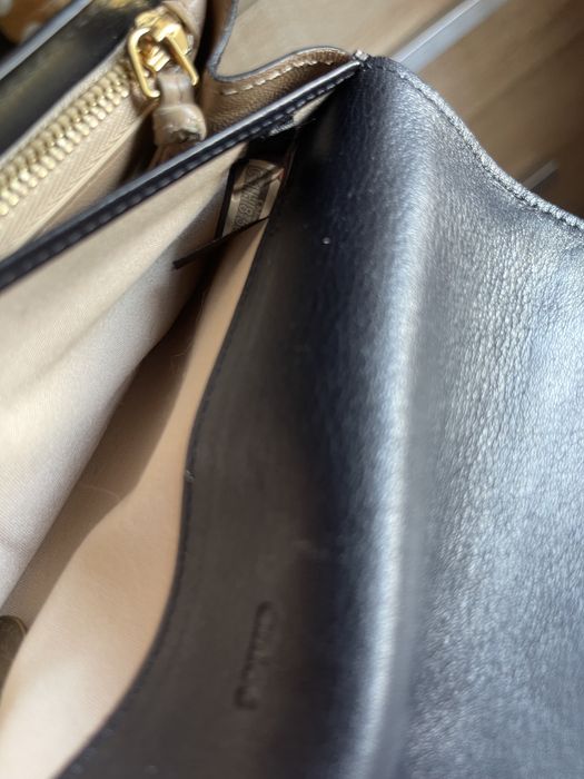 Skórzany portfel Chloe flap leather wallet