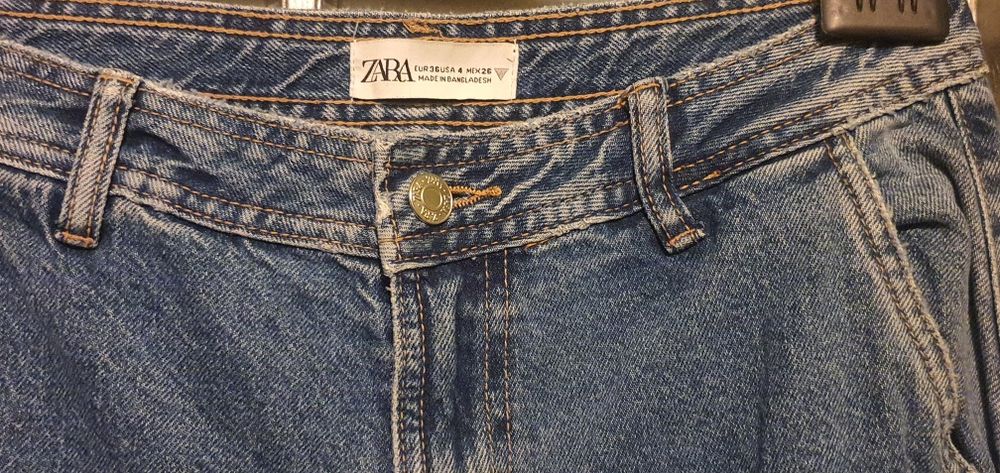 Jeansy damskie cargo Zara 36