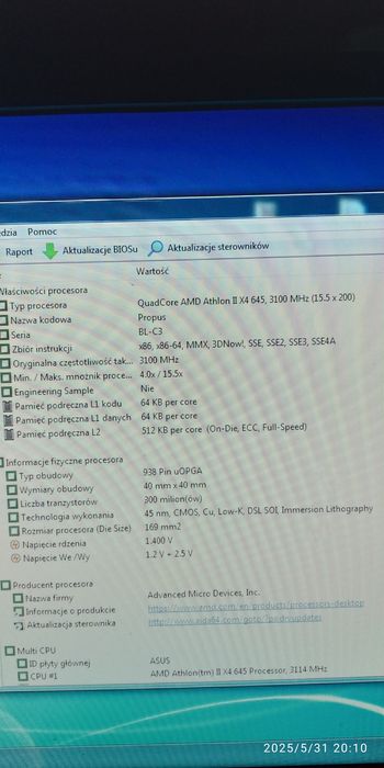 Komputer AMD QuadCore Athlon X4 3.1 GHz