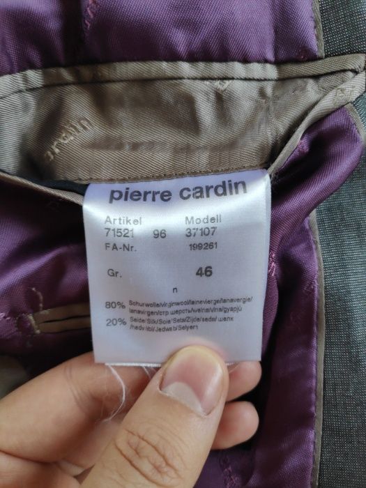 Garnitur jedwabny Pierre Cardin (szary/melanż/grafitowy)