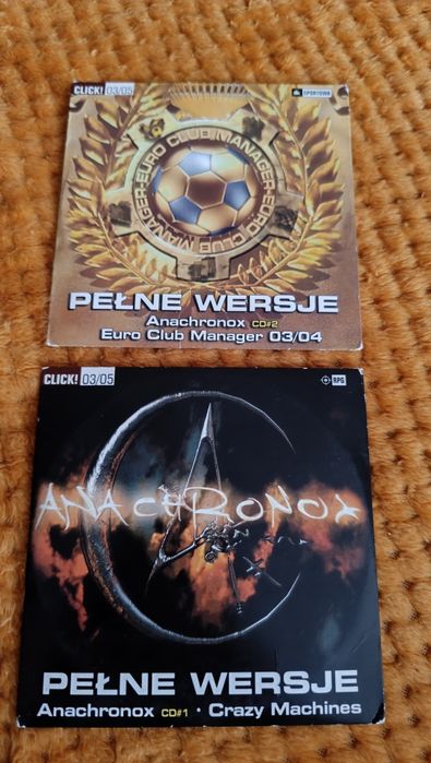 Trzy gry PC - Anachronox, Crazy Machines, Euro Club Manager 03/04