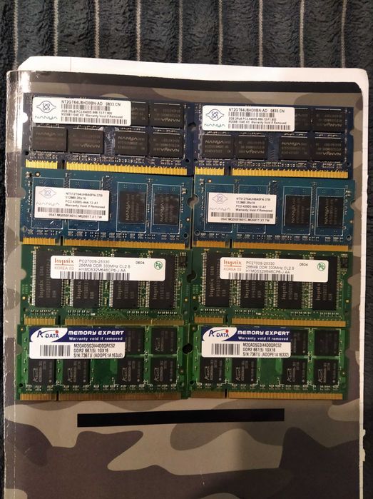 Procesory i pamięci RAM (do laptopa)