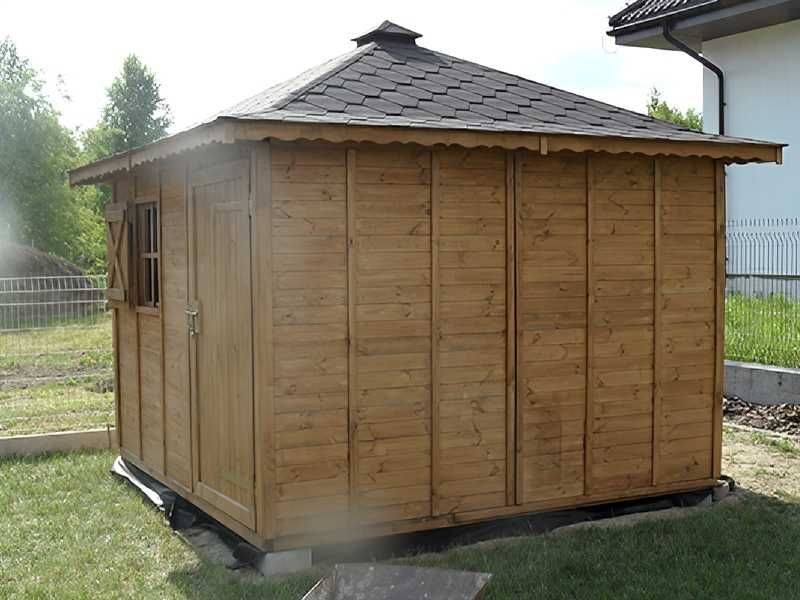 Domek Narzędziowy 3x3 4-spad Drewniany Producent Impregnacja Podłoga