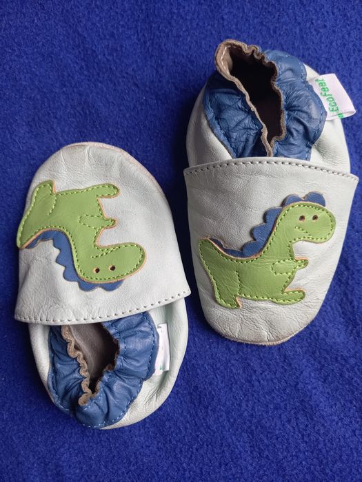 Buciki kapcie PAPUTKI skórzane Ecofeet (6-12m) body i puzzle Peppa