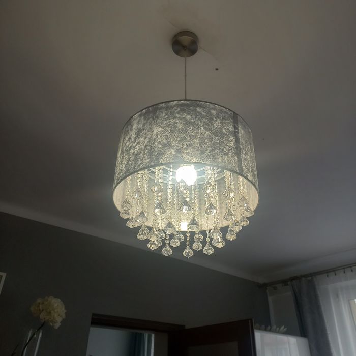 Lampa sufitowa srebrna