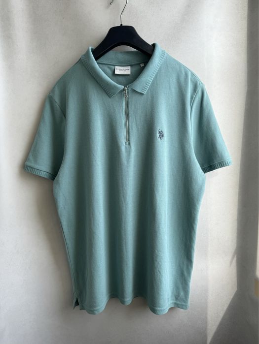 Зіп поло U.S. Polo Assn чоловіче оригінал мужское зип поло