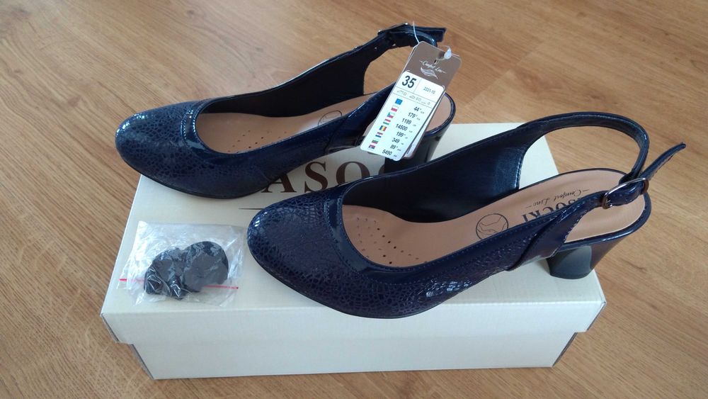 Buty damskie 35, skórzane, eleganckie, Lasocki. (na letnie spacery)
