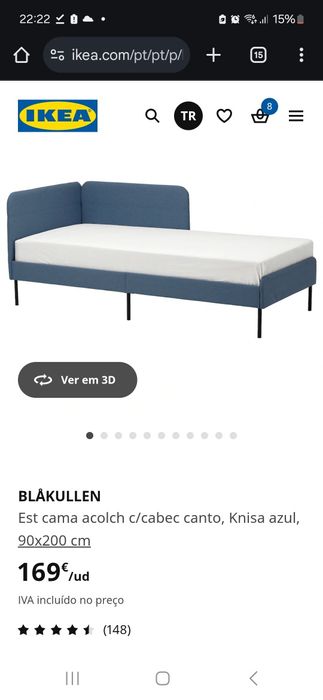 Cama Sofá 90x200 IKEA blakullen