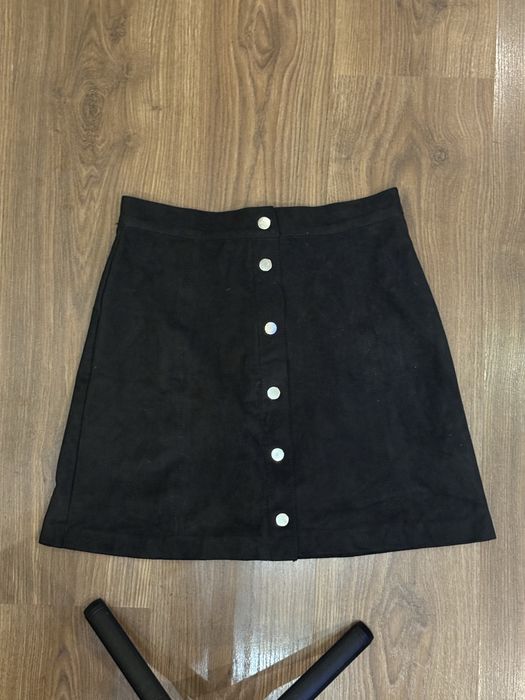 Юбка замшева чорна