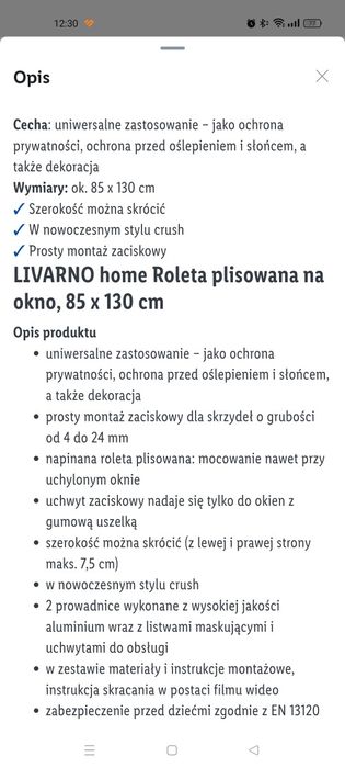 Sprzedam nową roletę