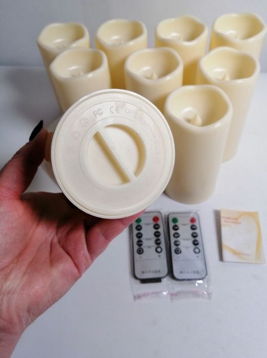 Свічки без полум'яні комплект 9 штук, з пультом. Супер.