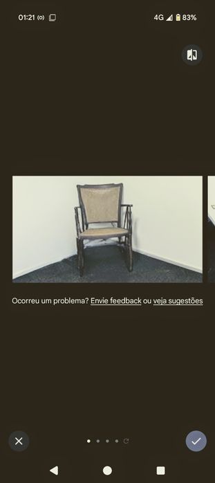 Cadeira vintage em palhinha