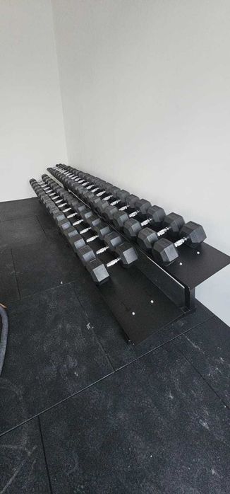Hantle HEX ogumowane zestaw 180kg 2,5kg - 20kg