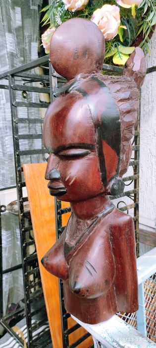 Figura Rzeźba Popiersie kobiety Afryka