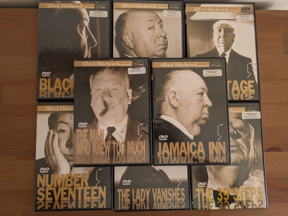 Coleção Completa TVGuia Hitchcock 8 DVDs (Como Novo)