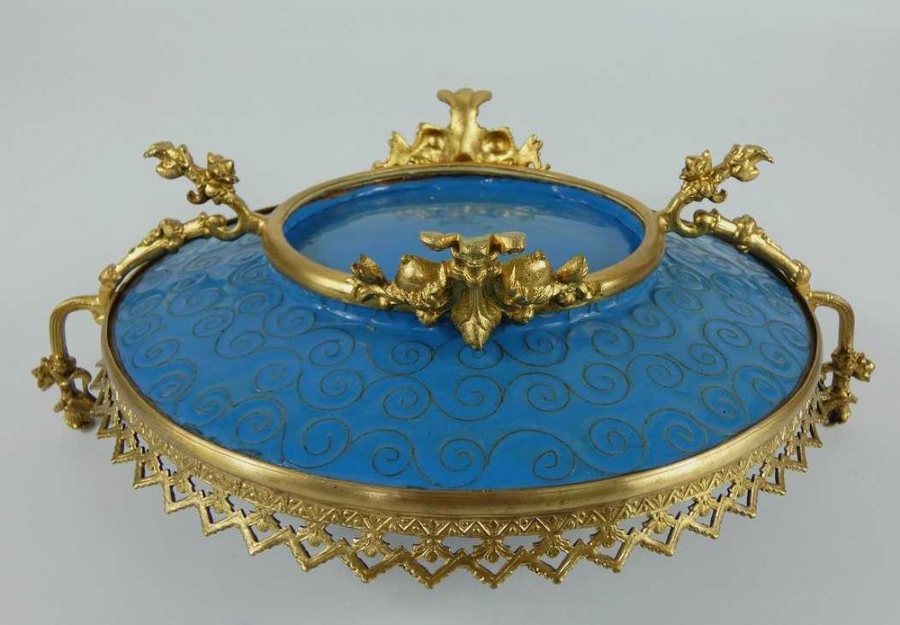 PATERA talerz emalia CLOISONNE kwiat ptak żuraw