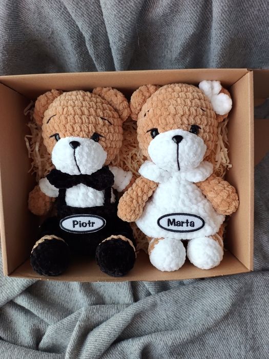 Misie na prezent ślubny personalizowane