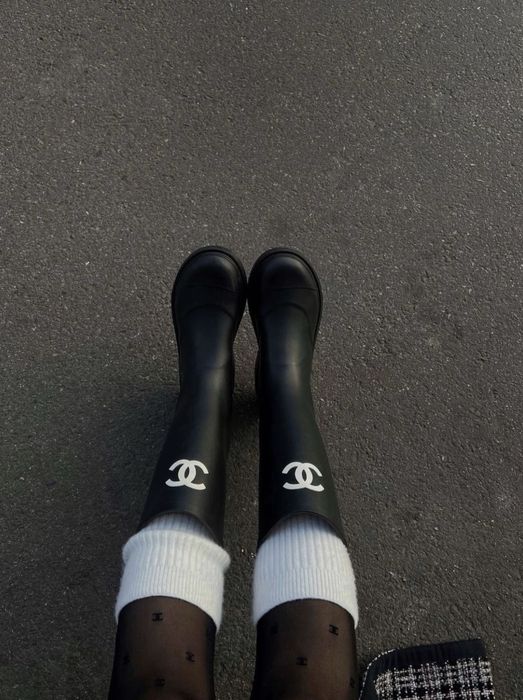 Kalosze Chanel black