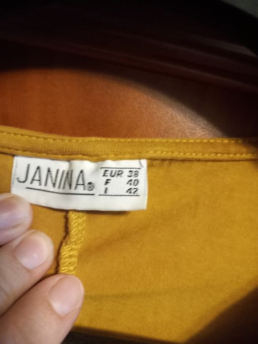 Musztardowa bluzka 95%bawelna ro. 38