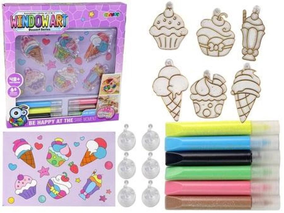 Witraże na okno słodycze 3D pudełko,282x276 mm